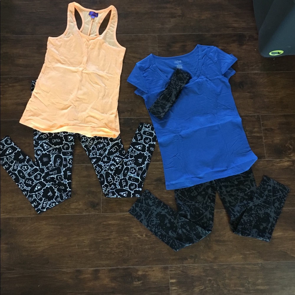 City streets tank and legging sets XSMALL NWT